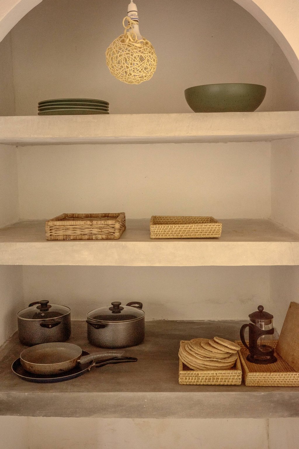 Casa kitchen arched shelving
