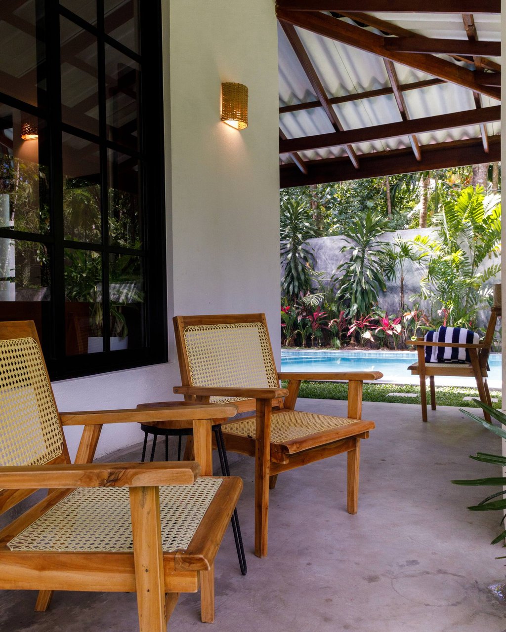 Safiya patio with lounge chairs