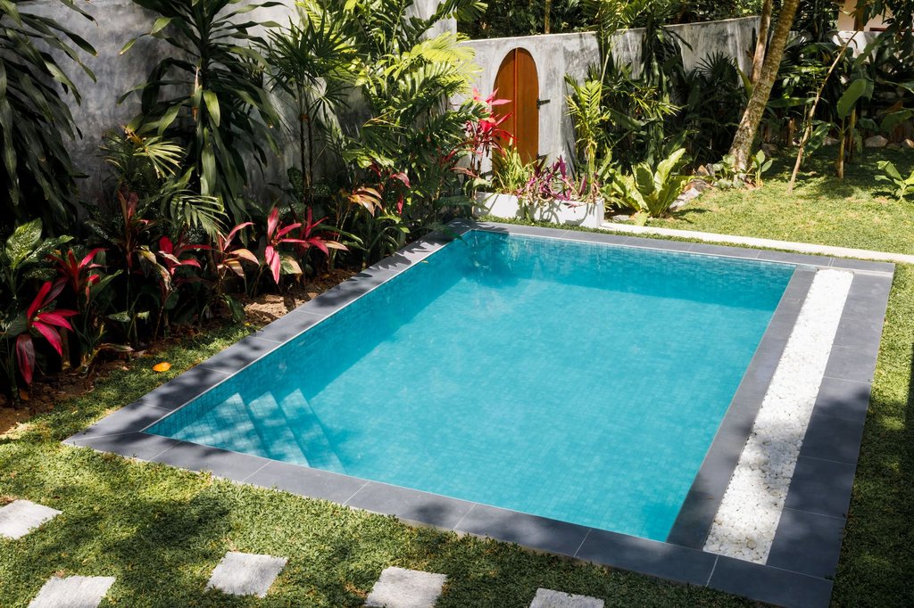 Safiya pool aerial view
